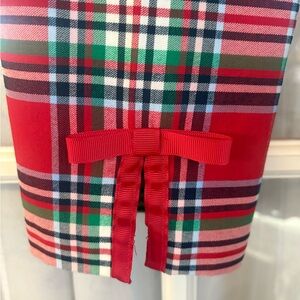 Crown & Ivy Holiday Christmas Plaid  crop pants with ankle bow like new sz 10